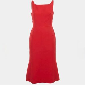 Dolce & Gabbana Sophisticated Red Midi Dress